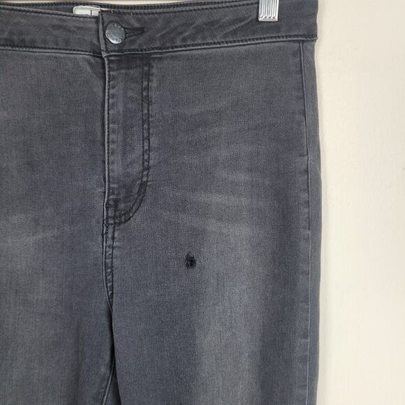 Free People Jeans 27 Just Float On Bell Bottom Flare Black Gray 70s Boho Hippie - Picture 10 of 11